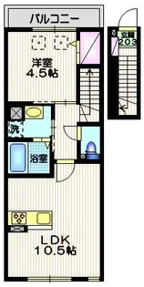 モルト フェリーチェ【2階】の間取り