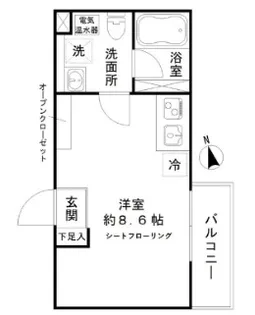 メゾンハイウエイ五反野【1階】の間取り