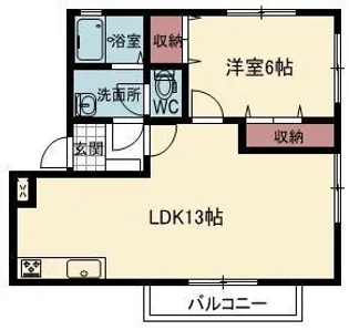エルディム北上【2階】の間取り
