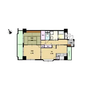 エルファミーレ富田林【2階】の間取り