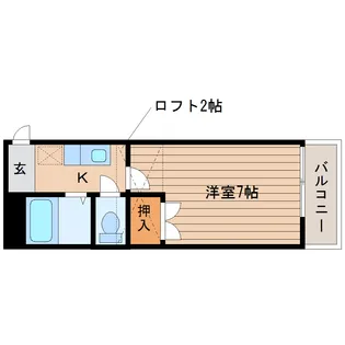 エクセルシャトー川平【2階】の間取り