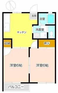 ハイツ荻野B棟【1階】の間取り