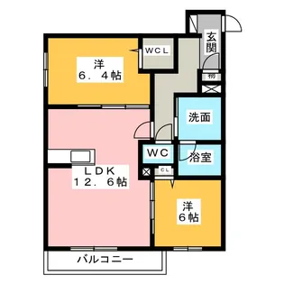 シャーメゾン グリシーヌ【2階】の間取り