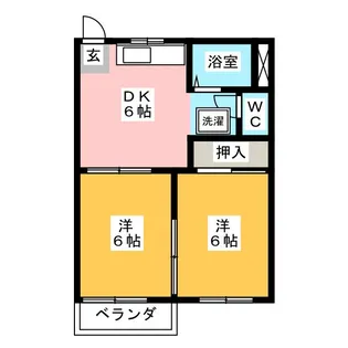 タウン三浦B棟【2階】の間取り