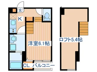ハーモニーテラス栄III【2階】の間取り