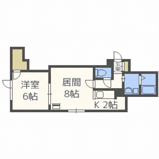ヴィラフォーレスト本通【2階】の間取り