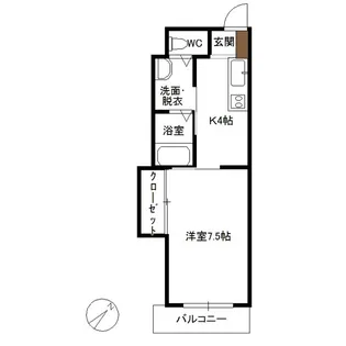 なすのハイツ【1階】の間取り