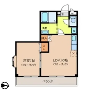 カサージュプラスワン【1階】の間取り