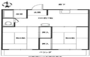 ハイツ陽光【2階】の間取り