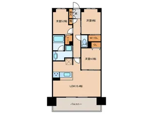 ハルモシティ【9階】の間取り