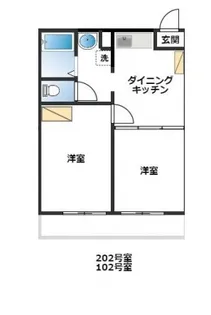 Flora/フローラB棟【2階】の間取り