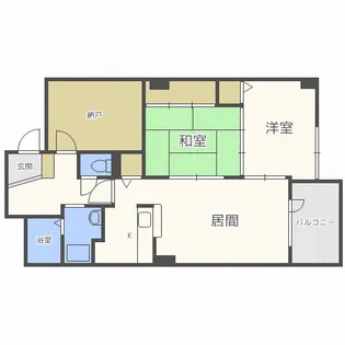 シェスタ麻生館【6階】の間取り