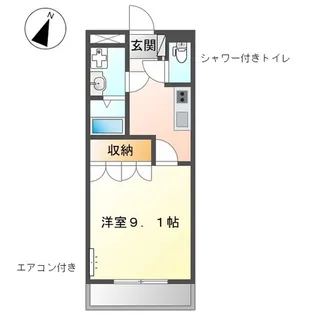 エスコート ララ【2階】の間取り