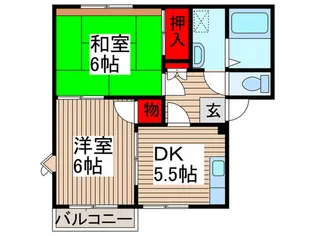 グリ-ンフレグランスF【2階】の間取り