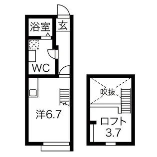 Cortile金山【1階】の間取り