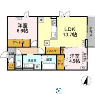アーバングレイス上杉【1階】の間取り