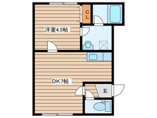 ピュアライフ平岸A【1階】の間取り