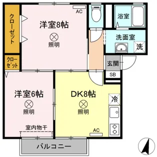 ペガサス A棟【2階】の間取り