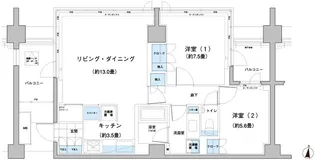 ガーデニエール砧レジデンス【8階】の間取り