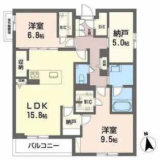 シャーメゾン阪南ガーデン【4階】の間取り