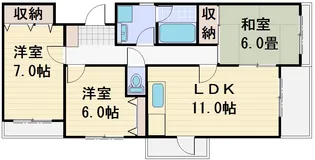 レジデンスふじみ野1【1階】の間取り