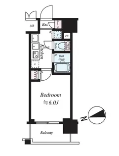 プレミアムコート天神橋【9階】の間取り