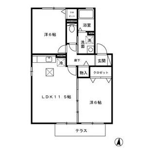 スカイビューヒロ【1階】の間取り
