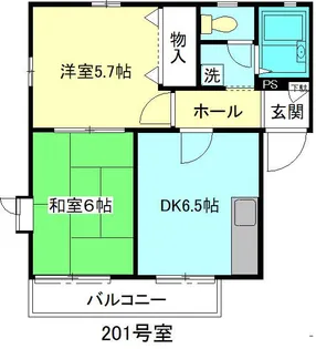 フィオーレ岡名【2階】の間取り
