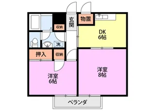 ハピネス和光【1階】の間取り