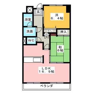 グランドゥール二方【2階】の間取り