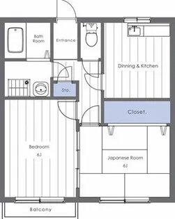 タウンハウス中島3号棟【1階】の間取り