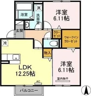 ムーンライト B棟【2階】の間取り