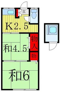 城石荘【1階】の間取り