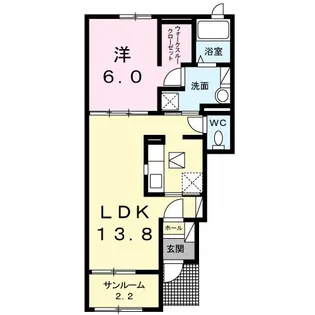ネオスクエア【1階】の間取り