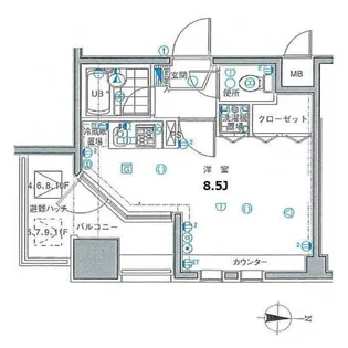 サンパティーク広尾【5階】の間取り