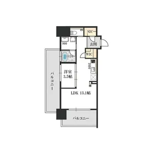 ベネチア天満橋【6階】の間取り