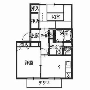 メゾンソレーユIII【1階】の間取り