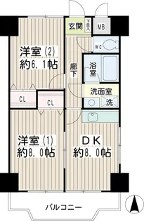 ハレマハナ川崎WEST【4階】の間取り