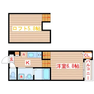 メゾン・シャドール北山【1階】の間取り