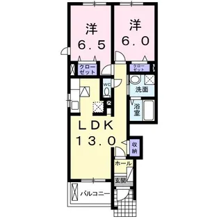 セレッソN【1階】の間取り