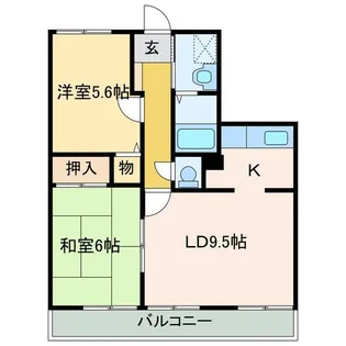 フォブールベルベール【2階】の間取り