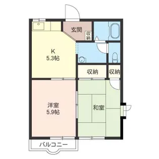 ドエルミハラA【2階】の間取り