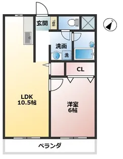 ハイツセジュールII【2階】の間取り