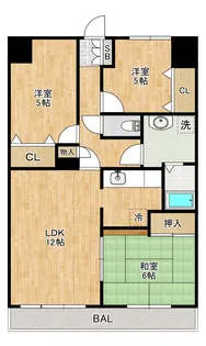 グランドールUNS【11階】の間取り