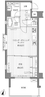メゾンカルム西新宿【5階】の間取り