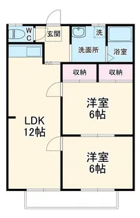 北長町ハイツ【1階】の間取り
