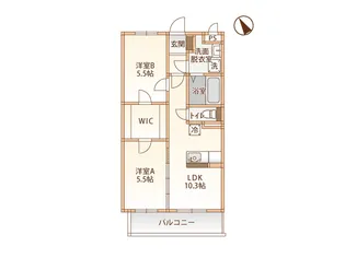 ベルジュB【3階】の間取り