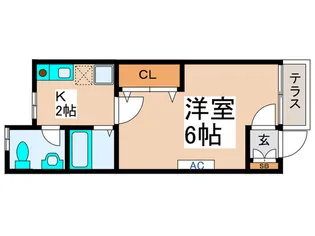 ティ-フラワ-5号館【1階】の間取り