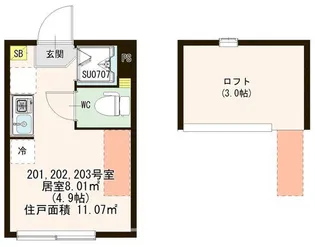 コンフォール板橋【2階】の間取り