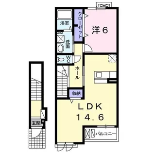 メゾンカルム【2階】の間取り
